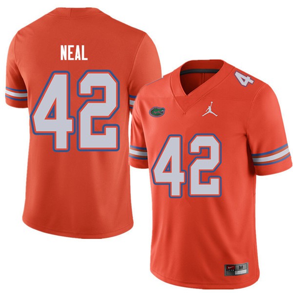 Jordan Brand Men #42 Keanu Neal Florida Gators College Football Jerseys Orange